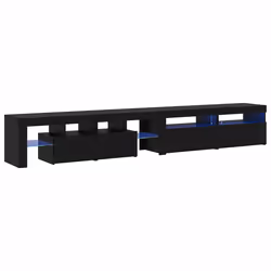 vidaXL Mobile TV 3 pcs Rovere nero 260 x 36.5 x 40 cm - Vista aggiuntiva 2