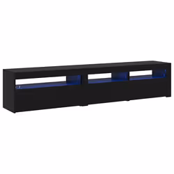 vidaXL Mobile TV 2 pcs Rovere nero 195 x 35 x 40 cm Legno multistrato - Vista aggiuntiva 2