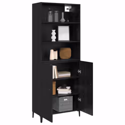 vidaXL Credenza 2 pcs Rovere Nero 69.5 x 32.5 x 180 cm - Vista aggiuntiva 3