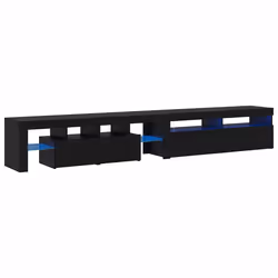 vidaXL Mobile TV 2 pcs Rovere nero 260 x 36.5 x 40 cm - Vista aggiuntiva 2