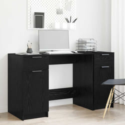 vidaXL Scrivania Rovere nero 133 x 50 x 75 cm Legno multistrato