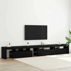 vidaXL Mobile TV 3 pcs Rovere nero 290 x 36.5 x 40 cm