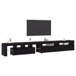 vidaXL Mobile TV 3 pcs Rovere nero 290 x 36.5 x 40 cm - Vista aggiuntiva 3