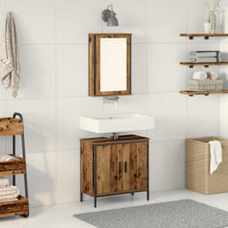 vidaXL Set di mobili per il bagno 2 pcs Marrone 60 x 30 x 60 cm