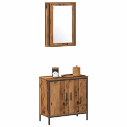 vidaXL Set di mobili per il bagno 2 pcs Marrone 60 x 30 x 60 cm - Vista aggiuntiva 3