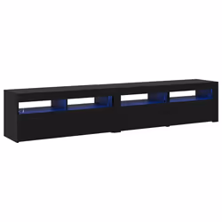 vidaXL Mobile TV 2 pcs Rovere nero 210 x 35 x 40 cm Legno multistrato - Vista aggiuntiva 2