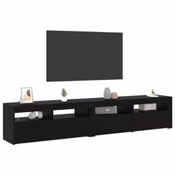 vidaXL Mobile TV 2 pcs Rovere nero 210 x 35 x 40 cm Legno multistrato - Vista aggiuntiva 3