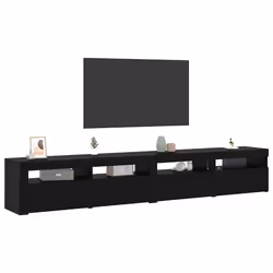 vidaXL Set mobile TV 3 pcs Rovere nero 240 x 35 x 40 cm - Vista aggiuntiva 3