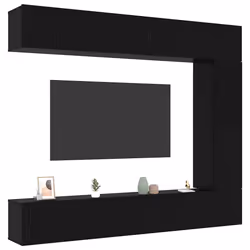 vidaXL Set mobile TV 5 pcs Rovere nero 100 x 30 x 30 cm - Vista aggiuntiva 3