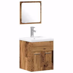 vidaXL Set di Mobili da Bagno 3 pcs Legno vecchio 41 x 38.5 x 46 cm - Vista aggiuntiva 2