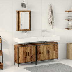 vidaXL Set di mobili per il bagno 3 pcs Marrone 80 x 30 x 60 cm