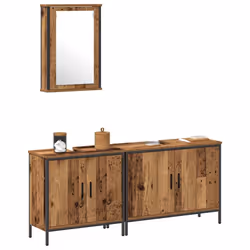 vidaXL Set di mobili per il bagno 3 pcs Marrone 80 x 30 x 60 cm - Vista aggiuntiva 3