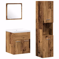 vidaXL Set di Mobili per Bagno 4 pcs Legno vecchio 41 x 38.5 x 46 cm - Vista aggiuntiva 2
