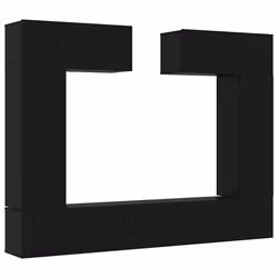 vidaXL Set mobile TV 6 pcs Rovere nero 100 x 30 x 30 cm - Vista aggiuntiva 2