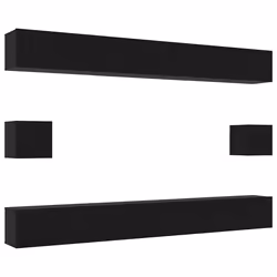 vidaXL Set mobile TV 8 pcs Rovere nero 100 x 30 x 30 cm - Vista aggiuntiva 2