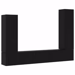 vidaXL Set mobile TV 4 pcs Rovere nero 30.5 x 30 x 110 cm - Vista aggiuntiva 2