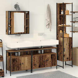 vidaXL Set di Armadi da Bagno 4 pcs Legno vecchio 33 x 33 x 185.5 cm