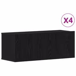 vidaXL Set mobile TV 4 pcs Rovere nero 80 x 30 x 30 cm - Vista aggiuntiva 3