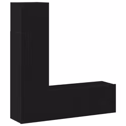 vidaXL Set mobile TV 3 pcs Rovere nero 130.5 x 30 x 140 cm - Vista aggiuntiva 2