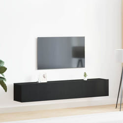 vidaXL Set mobile TV 2 pcs Rovere nero 100 x 30 x 30 cm