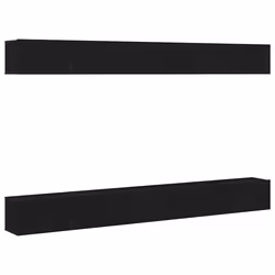 vidaXL Set mobile TV 6 pcs Rovere nero 100 x 30 x 30 cm - Vista aggiuntiva 2