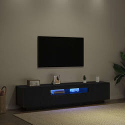vidaXL Mobile TV 2 pcs Nero 180 x 35 x 40 cm Legno multistrato