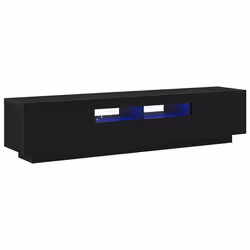 vidaXL Mobile TV 2 pcs Nero 180 x 35 x 40 cm Legno multistrato - Vista aggiuntiva 2