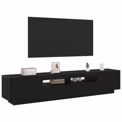 vidaXL Mobile TV 2 pcs Nero 200 x 35 x 40 cm Legno multistrato - Vista aggiuntiva 3