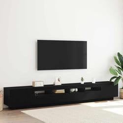 vidaXL Mobile TV 3 pcs Nero 260 x 35 x 40 cm Legno multistrato
