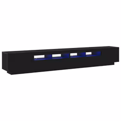 vidaXL Mobile TV 3 pcs Nero 260 x 35 x 40 cm Legno multistrato - Vista aggiuntiva 2