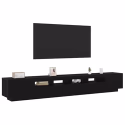 vidaXL Mobile TV 3 pcs Nero 260 x 35 x 40 cm Legno multistrato - Vista aggiuntiva 3
