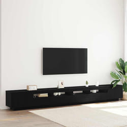 vidaXL Mobile TV 3 pcs Nero 300 x 35 x 40 cm Legno multistrato