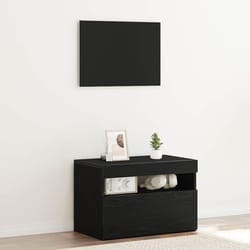 vidaXL Armadio da Notte Rovere nero 60 x 35 x 40 cm Legno multistrato