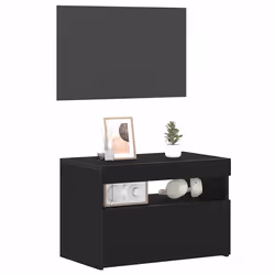 vidaXL Armadio da Notte Rovere nero 60 x 35 x 40 cm Legno multistrato - Vista aggiuntiva 3