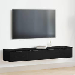 vidaXL Armadietto a muro 2 pcs Rovere nero 68 x 30 x 20 cm