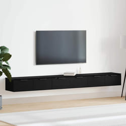 vidaXL Armadietto a muro 2 pcs Rovere nero 102 x 30 x 20 cm