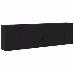 vidaXL Credenza Rovere Nero 240 x 33 x 70 cm Legno multistrato - Vista aggiuntiva 2