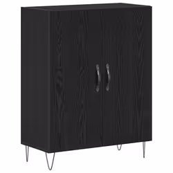 vidaXL Credenza 2 pcs Rovere nero 70 x 34 x 180 cm Legno multistrato - Vista aggiuntiva 3