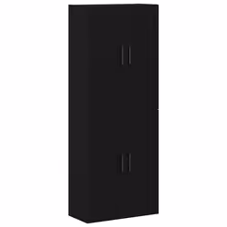 vidaXL Pensile 2 pcs Rovere nero 69.5 x 34 x 90 cm Legno multistrato - Vista aggiuntiva 2