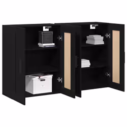 vidaXL Mobile a muro 2 pcs Legno vecchio 160 x 34 x 90 cm - Vista aggiuntiva 3