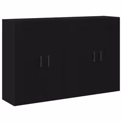 vidaXL Mobile a muro 2 pcs Rovere nero 160 x 34 x 90 cm - Vista aggiuntiva 2