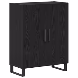 vidaXL Credenza 2 pcs Rovere nero 69,5 x 34 x 180 cm Legno multistrato - Vista aggiuntiva 3