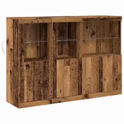 vidaXL Credenza Legno vecchio 142.5 x 37 x 100 cm Legno multistrato - Vista aggiuntiva 2