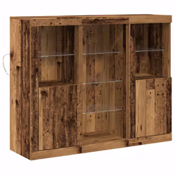 vidaXL Credenza Legno vecchio 123 x 37 x 100 cm Legno multistrato - Vista aggiuntiva 2