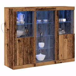 vidaXL Credenza Legno vecchio 123 x 37 x 100 cm Legno multistrato - Vista aggiuntiva 3