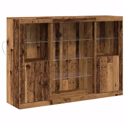 vidaXL Credenza Legno vecchio 142.5 x 37 x 100 cm Legno multistrato - Vista aggiuntiva 2