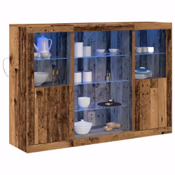 vidaXL Credenza Legno vecchio 142.5 x 37 x 100 cm Legno multistrato - Vista aggiuntiva 3