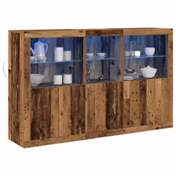 vidaXL Credenza Legno vecchio 162 x 37 x 100 cm Legno multistrato - Vista aggiuntiva 3