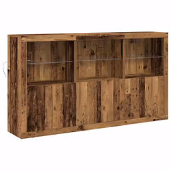 vidaXL Credenza Legno vecchio 181.5 x 37 x 100 cm Legno multistrato - Vista aggiuntiva 2