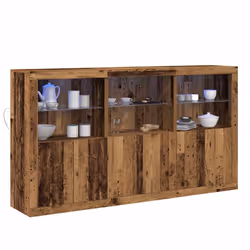 vidaXL Credenza Legno vecchio 181.5 x 37 x 100 cm Legno multistrato - Vista aggiuntiva 3